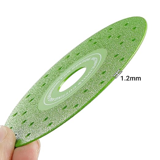 LOZLIN 3PCS 115MM Vacuum Brazed Ultra-Thin Multi-Pore Flat Abrasive Sheet Disc for Porcelain Glass Ceramic Tile Granite Marble Diamond Saw Blade