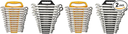 GEARWRENCH 25 Pc. Combination Ratcheting Wrench Set, SAE/MM - 86700 (Pack of 2)