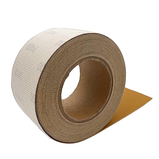 400 Grit Hook and Loop Sandpaper Roll, 2-3/4" X 20 Yard Aluminium Oxide Hook-and-Loop Backed Sand Paper Emery Cloth for Wood Furniture Finishing Metal Sanding Polishing and Woodworking
