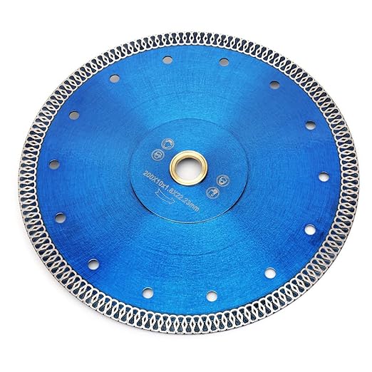 YIJING Super Thin 8" Wet Diamond Blade Super Thin Porcelain Tile Saw Blade Cutting for Granite Marble Ceramic Tile