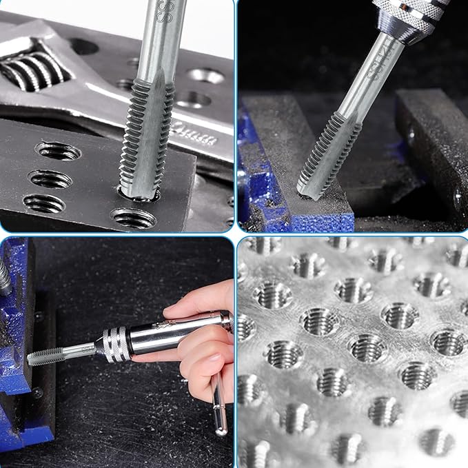 HARSKIYER M10 x 1.5 Metric Tap and Die Set, HSS Machine Thread Tap Die Set, M10 x 1.5mm Right Hand Thread Tapping Tool