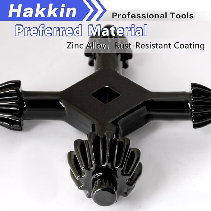 Hakkin 2Pcs 4 in 1 Drill Chuck Key Hand Drill Chuck Wrench, 1/4”, 3/8”, 1/2”, 5/8”, 3/4”, 1” Universal Chuck Key Power Drilling Tool for Home Improvement Repair Tools (Size L+S1)