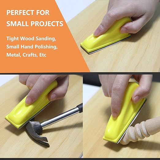 70 Sheets Micro Detail Sander Paper Kit, 3.5?쓝 1?쒱and Sanding Block for Small Projects Wet Dry Hook & Loop Alumina 80 to 600 Grit Sandpaper for Crafts Wood,Tight Narrow Spaces Metal Finishing