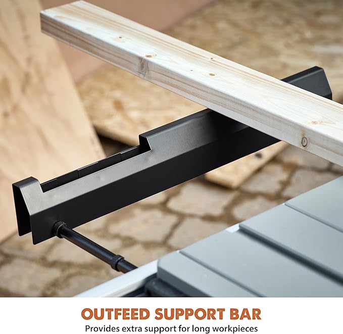 Evolution R10TS 10" Jobsite Table Saw | 15A Powerful Motor | Multi-Material Cutting | 10" TCT Blade | 26” Rip Capacity | 3-3/8” Cut Depth | 0-45º Bevel | Precision Fence | Portable & Heavy-Duty