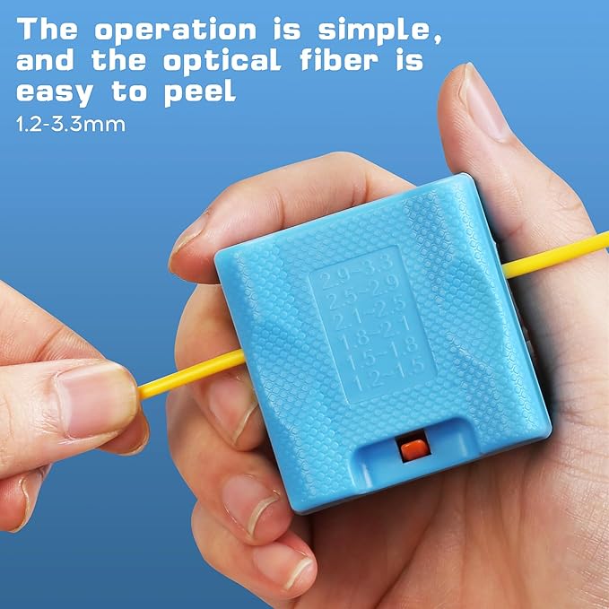 BAOSHLA A-1233 1.2-3.3mm Replaceable blade Cable Tube Slitter Fiber Optic Mid Span Cable Cutting Tool Jacket Tube Slitter Loose Tube Buffer Tube Stripper Stripping range 1.2-3.3mm with 12pcs blade