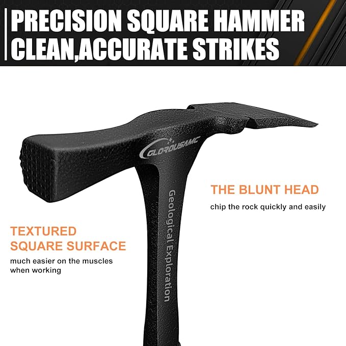 36 oz Ultra Rock Pick Hammer – Heavy-Duty Masonry & Bricklayer Tool with Comfortable Rubber Grip – Ideal for Rock Hounding & Geological Study