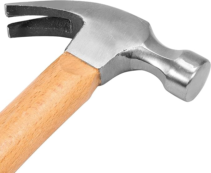 FUNSUEI 4 PCS 16 OZ Claw Hammer, Straight Claw Hammer, Carbon Steel Rip Claw Hammers with Wood Handle for Prying Nails, Woodworking, Repairing