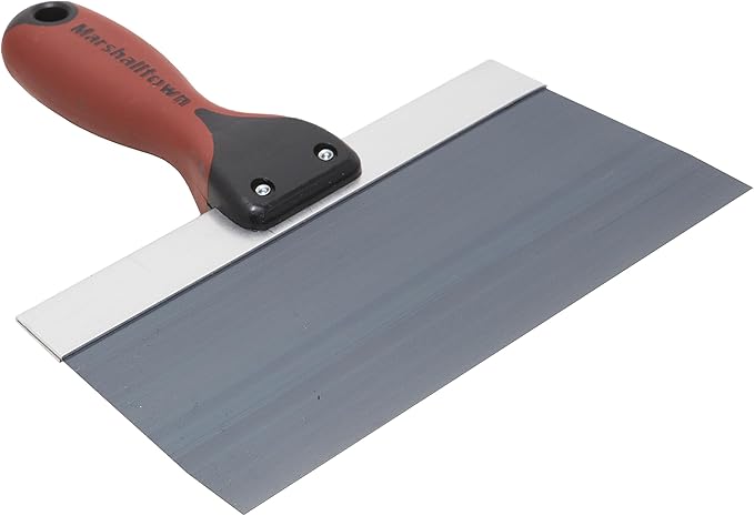 MARSHALLTOWN DuraSoft II Taping Knife, 8 Inch Blue Steel Blade, For Drywall Finishing, 4508D