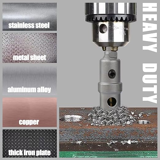 8PCS Carbide Hole Saw Kit, 5/8'' to 2'' Metal Hole Cutter with Pilot Drill, Holesaw for Hard Metal, Stainless Steel, Iron, Mild Steel, Aluminium, Alloy, Plastic, Fiberglass