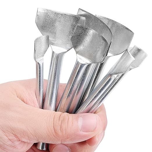 Caydo 7 Pieces Leather Craft Tools Half-Round Punch Arc-Shaped Leather Edge Cutter Punch for Crafting Strap Belt, Wallet and Bag DIY Handwork 10-40mm