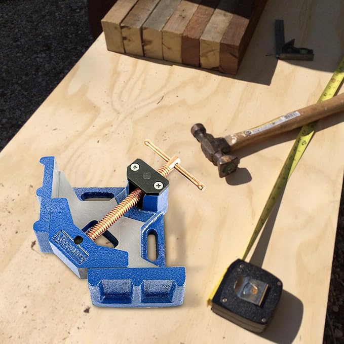 COGNATIVE W04C Ductile Iron Welding Machine Angle Clamp, Heavy Duty Right Angle 90 Degrees Welding Clamps for Woodworking Corner Miter Clamp