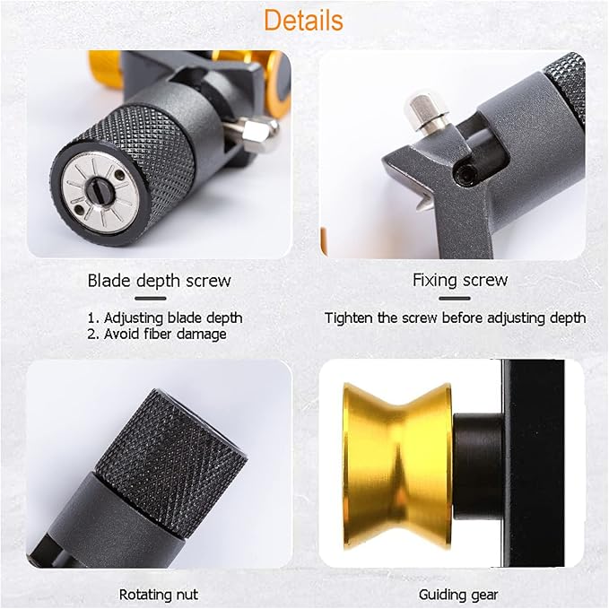 groword 8-28MM Wire Stripper, FTTH Armored Fiber Optic Cable Stripper, Coaxial Mid Span Cable Stripper, Radial Cutter, Slitting Tools with Adjustable Cutting Depth, 5/16" to 1 1/8" Diameter