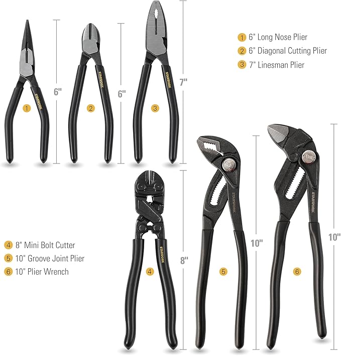 STARWORK TRUE MECHANIC 312-Piece Mechanics Tool Set and Socket Set, Professional?륯liers Wrench ??SAE/Metric