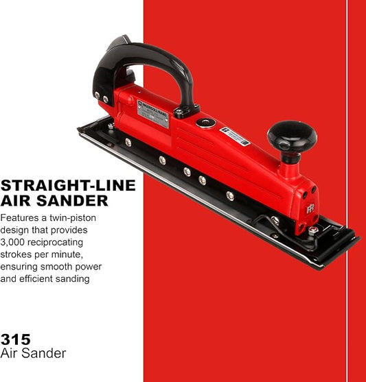 Ingersoll Rand 315 Straight-Line Air Sander, 2.75" x 17.5" Pad, 3,000 spm