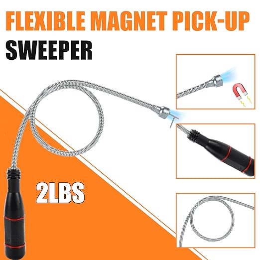 4Pcs Telescoping Magnetic Pickup Tool with 40lb Pull Force, 30in Telescopic Strong Magnet Sticks, Non-Slip Long Extendable Magnet Pickup Tools, Magnetic Nail Picker Upper