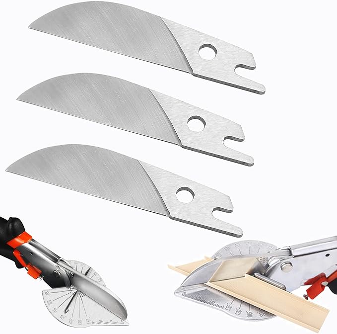 Miter Shears Replacement Blade,Shears Cutter Scissors Snips Blades,Multi-Angle Angular Cutting Molding Crafting SK5 Steel Spare Blade for Quarter Round Cutting Tool
