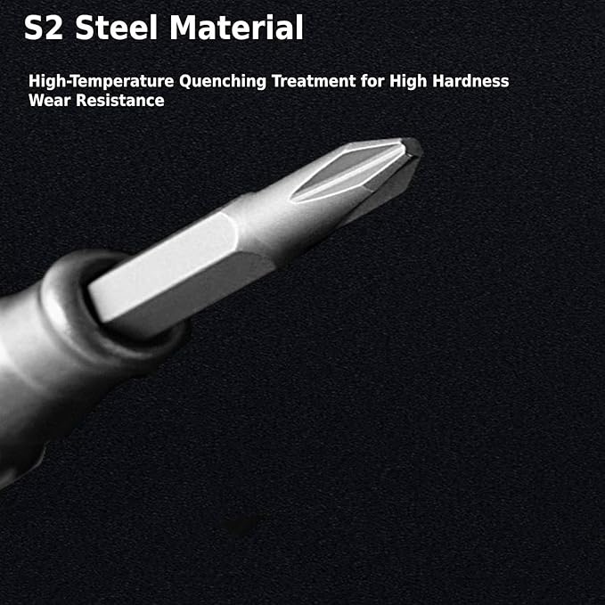 Titanium Alloy Screwdriver S2 Steel Bit High Hardness Non-Slip Tungsten Head Window Breaker Versatile EDC Tool