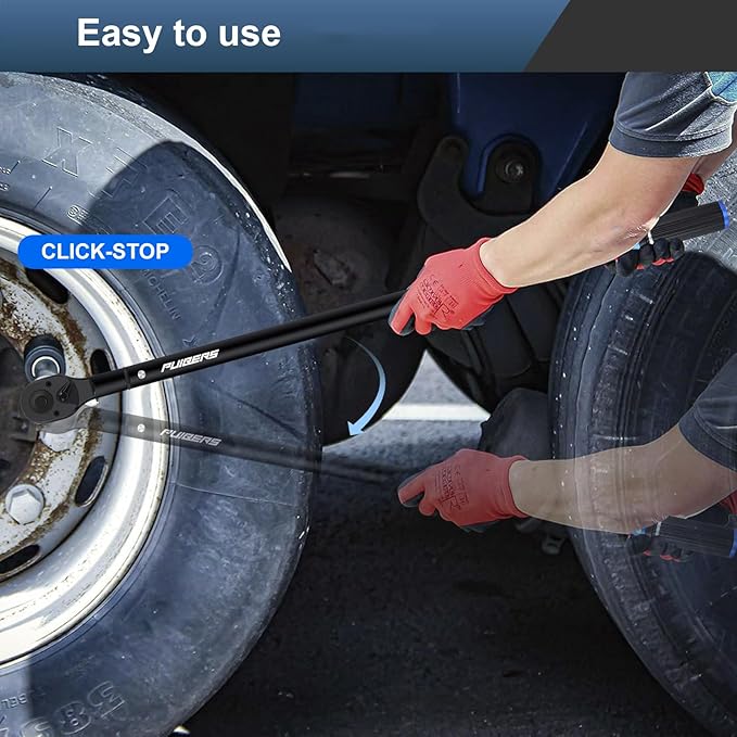 High Torque Wrench 3/4 Inch 100-700 ft, 3/4 Torque Wrench for Car, Truck, Tractor, Accuracy 짹 3% Two Directions Adjustable 48 Teeth Precision Instruments Wrenches