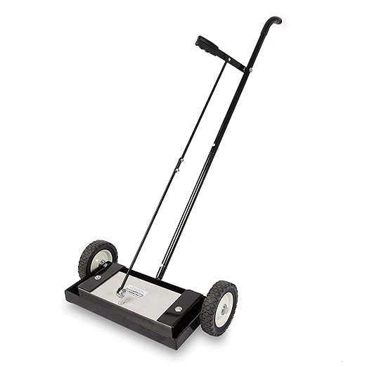 Master Magnetics Magnetic Floor Sweeper with Release - Heavy Duty Push-Type, 14" Sweeping Width, 1 Each, MFSM14RX