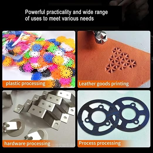 Leather Hole Puncher Industrial Hole Puncher Arbor Press Leathercraft Punching Tools for DIY Leather Craft Punching Holes withPP Plate竊?.5-13mm Clamping Chuck竊똅ree Accessorie