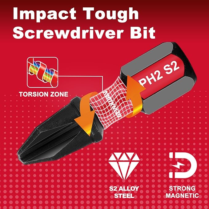 2.5 Inches Impact Screwdriver Bit Holders with 10 Pcs Screwdriver Bit,Strong Magnetic Extension Quick-Change Socket Drill Bit Holder Quick Release Drill Bit Guide