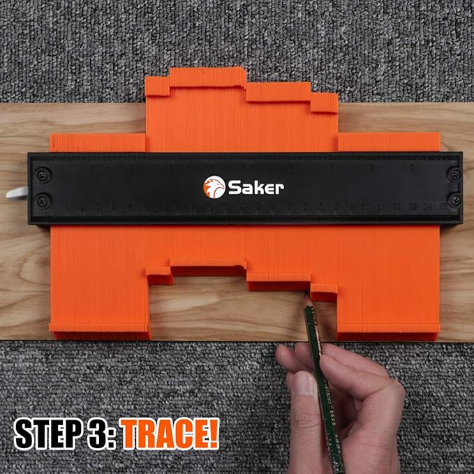 Saker Contour Gauge Profile Tool with Adjustable Lock,Christmas Gifts for Men Women Dad Boyfriend Husband,Precisely Copy Irregular Shape Duplicator for Woodworking Tracing 10 Inch Christmas Packaging