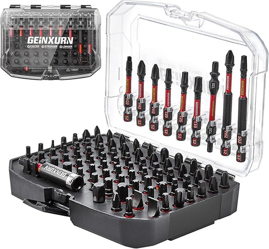 Impact Screwdriver Bits Set, 83Pieces Magnetic Muliti S2 Steel Phillips/Slotted/Square/Torx/Hex Insert Power Bits Tips Set with Impact Bit Holder and Socket Adapter (Black Storage Box Case)
