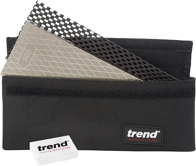 Trend Professional Diamond Whetstone Honing and Polishing Kit for Sharpening Router Bits, Chisels, Knives and Planer Blades, DWS/KIT/B