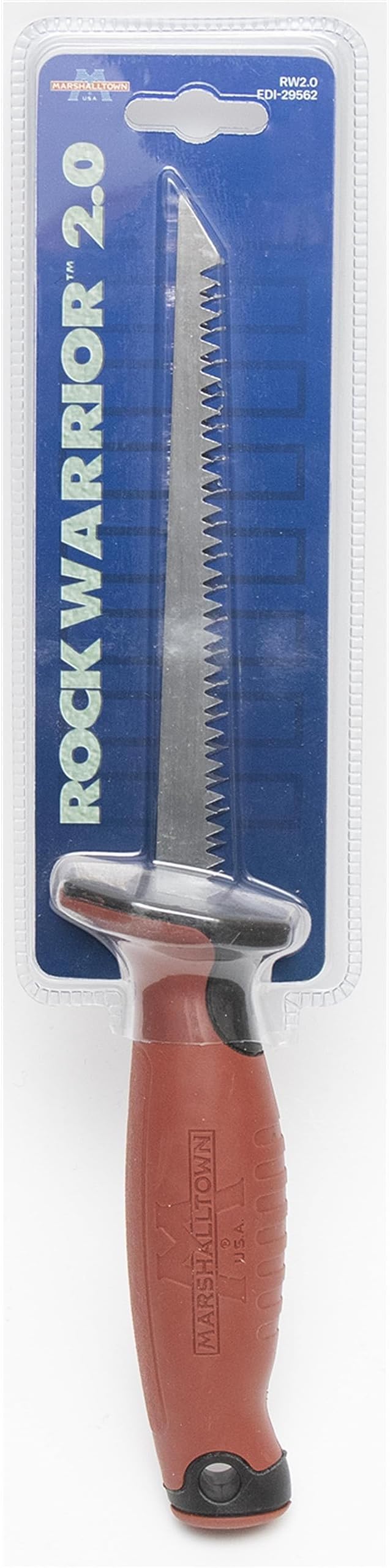 MARSHALLTOWN RockWarrior 2.0 Utility Saw, High Carbon Steel Jab Saw Blade, Soft Grip Handle, Cuts Almost any Non-Metallic Material, RW2.0