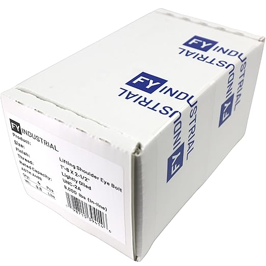 Box of 4 Pcs Lifting Shoulder Eye Bolts 1"-8 X 2-1/2"