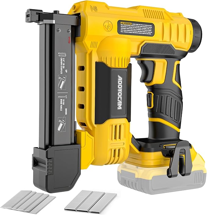 18GA Cordless Brad Nailer for Dewalt 20V Battery (Tool Only), 2 in 1 Cordless Nail Gun with 1000 Nails and 500 Staples, Nail Gun Battery Powered for Home Improvement & Woodworking