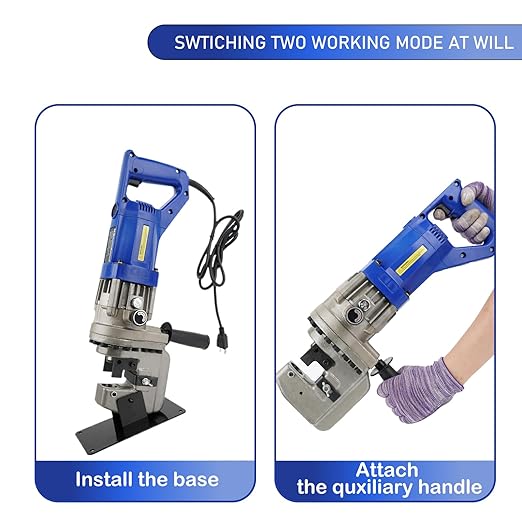 1300W Electric Hydraulic Hole Puncher, 110V Hydraulic Press Punching Tool, Metal Electric Punching Machine with Die 過1/4" 3/8" 1/2" 11/16" 4/5", for Steel, Aluminum, Copper