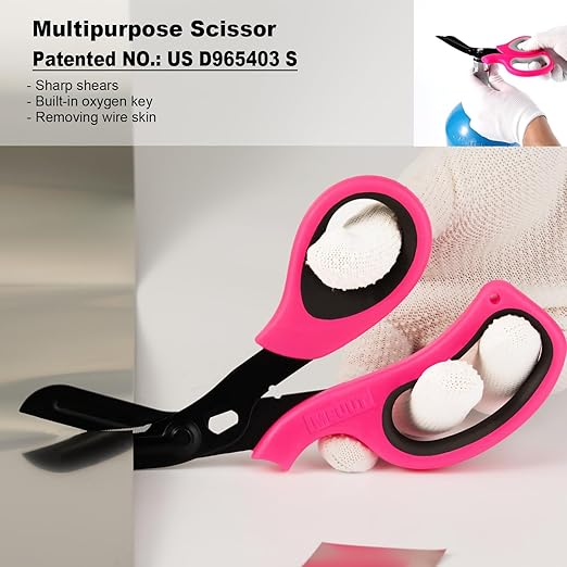 MEUUT 8 inches All Purpose Scissors Multipurpose Heavy Duty Shears, Forged Stainless Steel Utility Scissors Industrial Shears for Household, outdoors, EMT