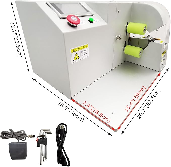 JARYANNIX 110V Automatic Tape Winding Machine for Automotive Wiring Harness, Tape Applicator Wiring Harness Tape Winding Machine Coil Winder Equipment Wire Diameters 0.12"-1.18"