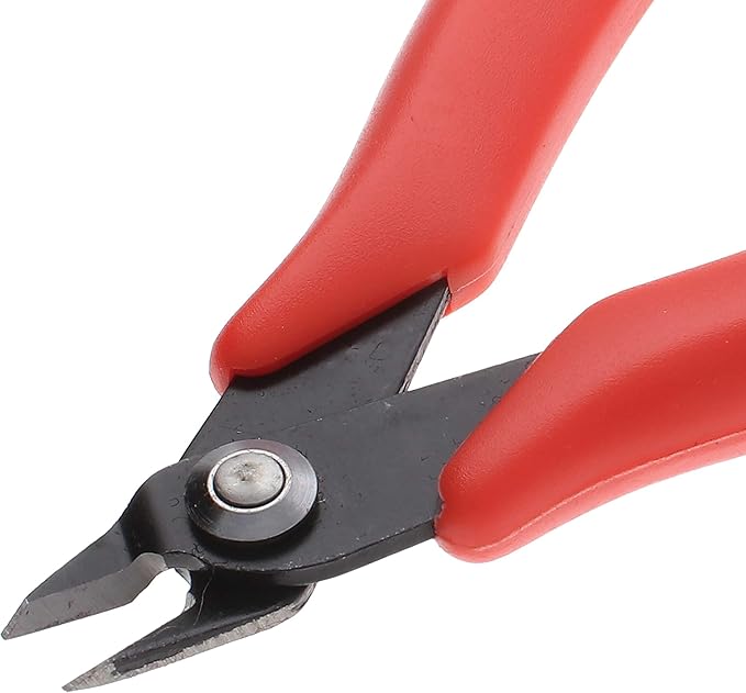 The Beadsmith Heavy Duty Side Cutter, 5 inches (127mm) with red Comfort Grip Handle and no Spring, Tool for Jewelry Making, Electronics or Micro Mechanics