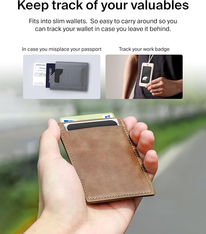 Belkin Apple AirTag Secure Wallet Insert - Thin Wallet Holder - Ultra Slim & Flexible Credit Card Size Insert for Purse, Handbag, Pocket, Backpack - Accessories for Apple AirTag - Black