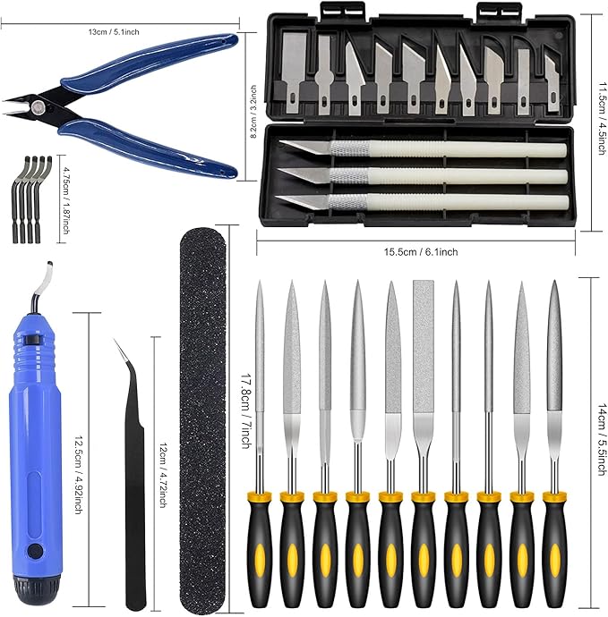 32 Piece 3D Print Tool Kit Includes Debur Tool, Cleaning, Finishing and Printing Tool,3D Print Accessories for Cleaning, Finishing and Printing 3D Prints