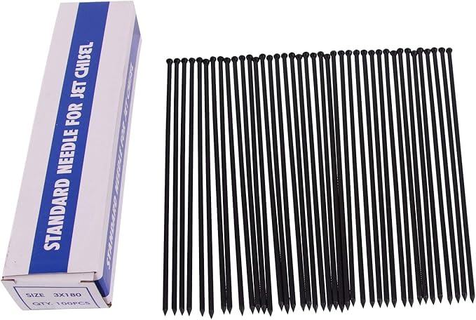SWANSOFT Point Tip Replacement Needles, Manganese Steel Derusting Needles, 38Pcs Replacement Needles Set for Needle Scaler 7 Inch