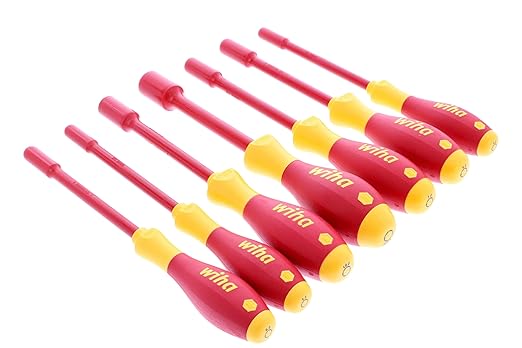 Wiha 32293 7-Piece 1000-Volt Metric Insulated Nut Driver Set