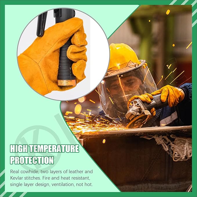 Keadic Welding Slag Removal Tool Set - Includes Chipping Hammer and Gloves for Splatter Removal, Rust Cleaning
