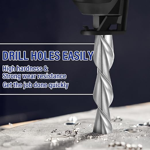 Tondiamo 25pcs 1/4" Drill Bits Drywall Cutting Bit Hss Twist Drill Bits Router Tools Cut Window and Door Openings in Drywall for Use with Spiral Saw