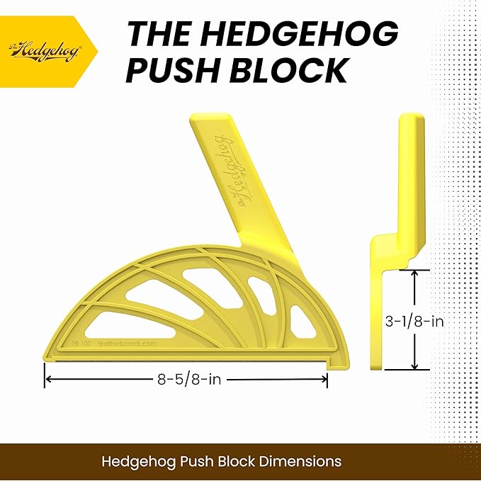 The Hedgehog Push Block for Table Saws, Router Tables, and Jointers - Offset Handle Push Stick