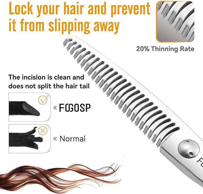 Left Handed Hair Thinning Scissors 6??Professional Barber Scissor Japan VG10 CNC Ultra-Precise Cuts, Razor Sharp Blades 25 Teeth Thinner Hair Shears for Women & Men 20% Thinning Rate
