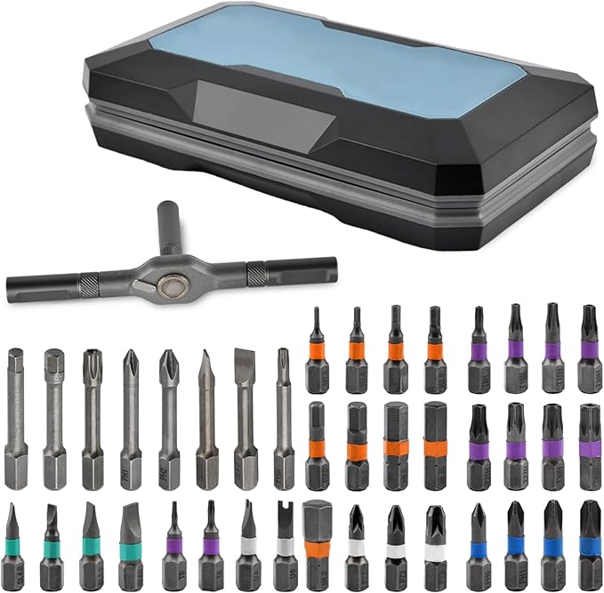 42 in 1 Magnetic Screwdriver Set, 40pcs Bit Magnetic Drive with Ratchet Handle, DIY Ratchet Screwdriver Set Precision Repair Tool Kit for Home, Computer & Bicycle DIY‌