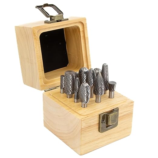 Drill America 12 Piece Carbide Burr Set, DUL Series
