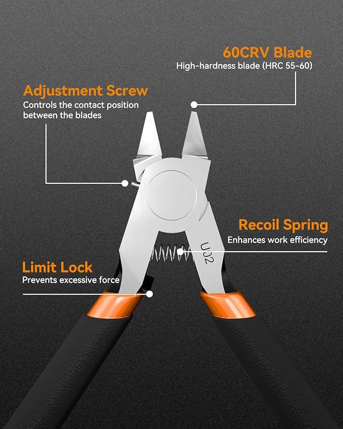 Model Nippers with Ultra-thin Single Edge, Uleey 4.9 inch Sprue Cutter for Beginners, Model Cippers for Plastic Model Building and Fixing (Black)