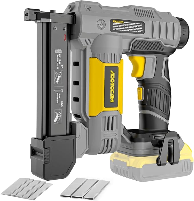 18GA Cordless Brad Nailer for Dewalt 20V Battery (Tool Only), 2 in 1 Cordless Nail Gun with 1000 Nails and 500 Staples, Nail Gun Battery Powered for Home Improvement & Woodworking