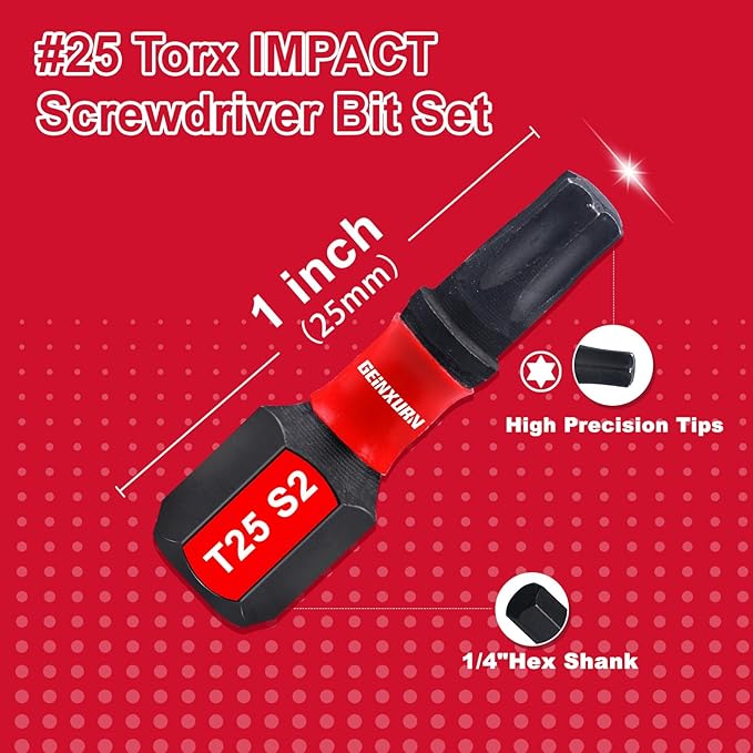 181 Pieces Impact Screwdriver Bits Set with Colorful Boxes, 1" Magnetic (PH2,PZ2,SQ2,T10,T15,T20,T25,T30) S2 Steel Multi Driver Bits