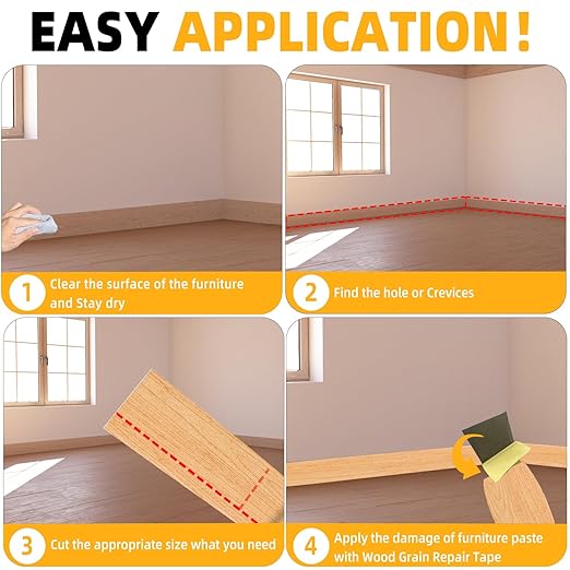 GSCIT Club Wood Grain Repair Tape, 15.7 inch X 15ft Self Adhesive Maple Grain Repair Patch for Tables, Chairs, Baseboards, Doors, Windows, Floors, Handicraft DIY.