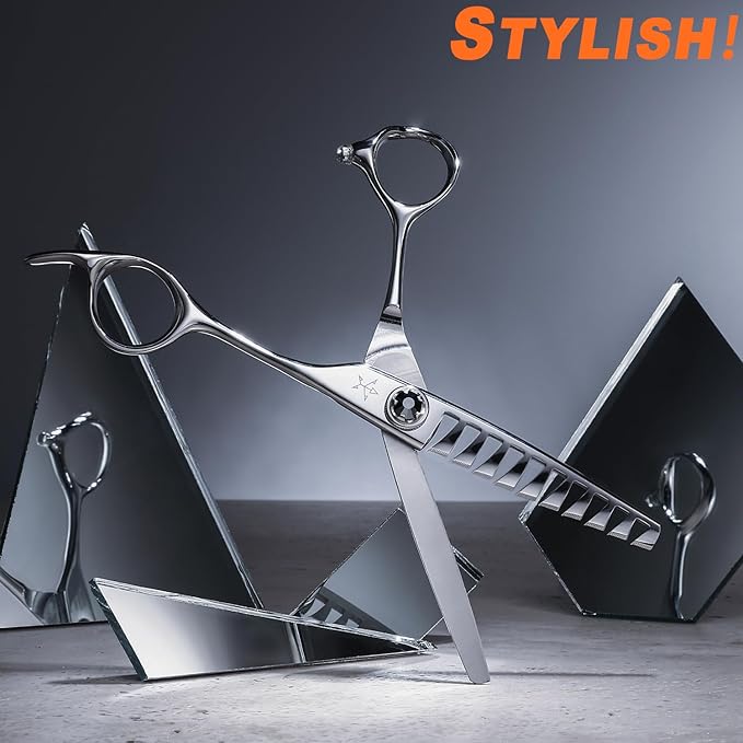 High-end Professional Hair Cut Thinning Scissors Hair Cutting Teeth Shears Barber Hairdressing Texturizing Scissor Extremely Very Sharp 6 Inch Stainless Steel Alloy For Men Women Salon& Home